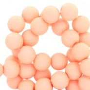 Acrylic beads 4mm round Matt Peach